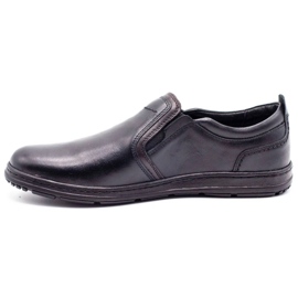 Joker Mocassins de couro preto masculino 535 1