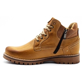 KOMODO Sapatos masculinos com isolamento de botas de neve 885 camelo castanho 2