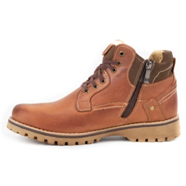 KOMODO Botas de neve masculinas com isolamento de tijolo 885 castanho 1
