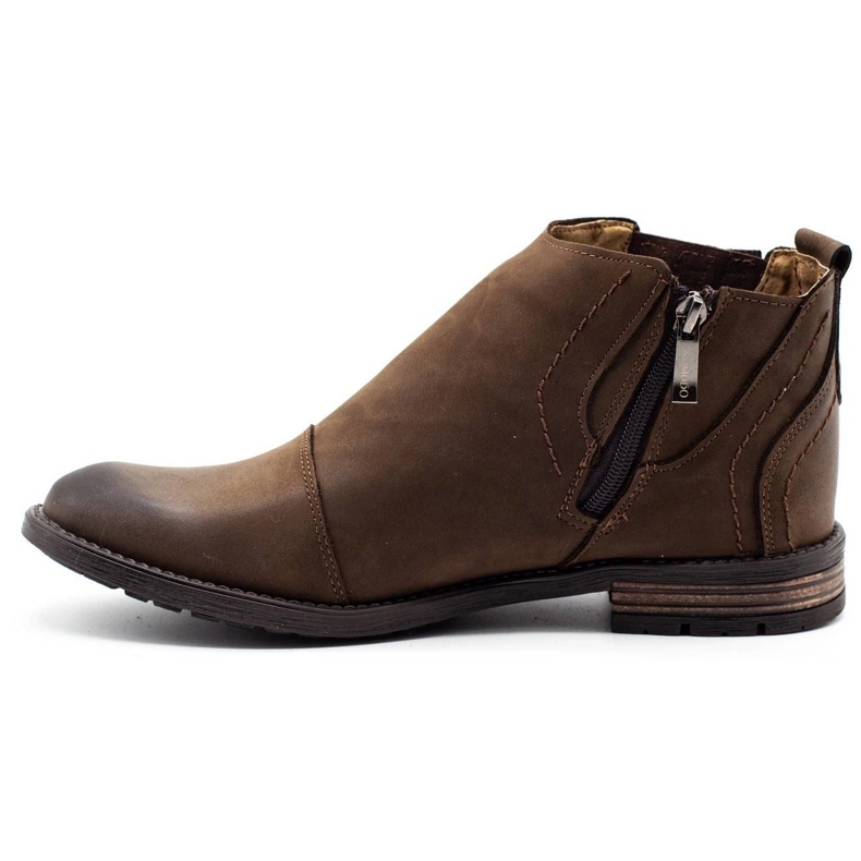 KOMODO Botas de inverno masculinas marrons 872K castanho 1