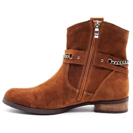 Olivier Botas femininas isoladas com corrente vermelha Luna laranja 1