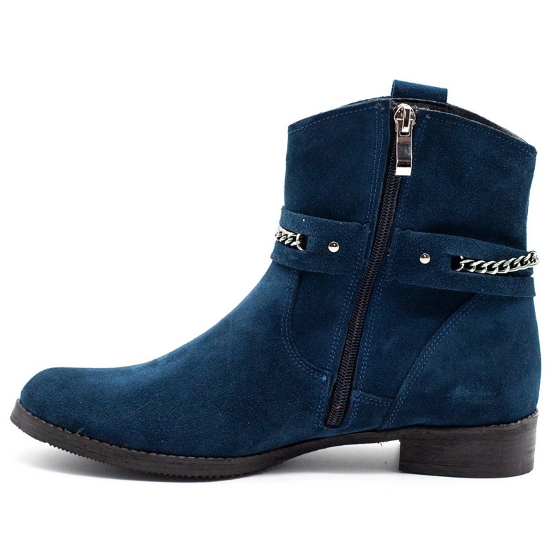 Olivier Botas isoladas femininas com corrente Luna azul marinho 1 Olivier Botas isoladas femininas com corrente Luna azul marinho 1