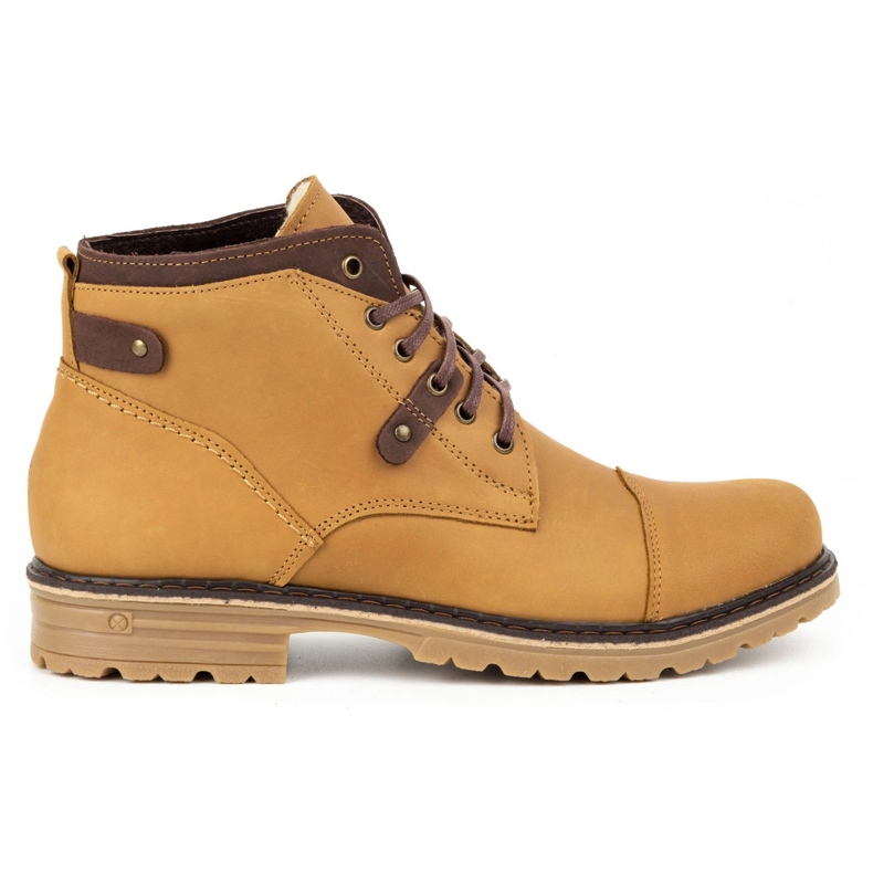 Polbut Sapatos de inverno masculinos vermelhos C15 laranja 1