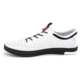 Polbut Sapatos de verão de couro masculino K22 branco 1