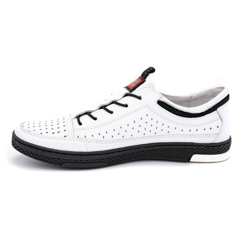 Polbut Sapatos de verão de couro masculino K22 branco 1