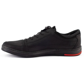Polbut Sapatos casuais masculinos de couro K22N preto 1