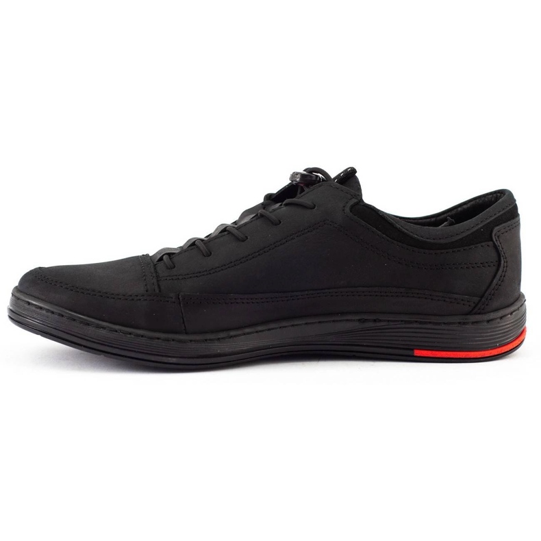 Polbut Sapatos casuais masculinos de couro K22N preto 1