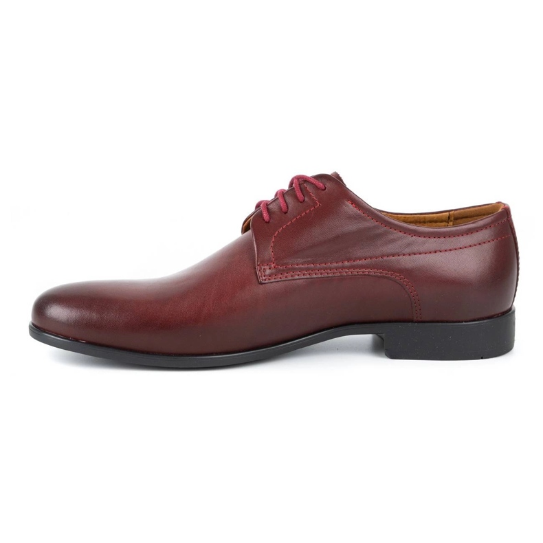 Kampol Sapatos formais masculinos 334/34 bordô vermelho 1