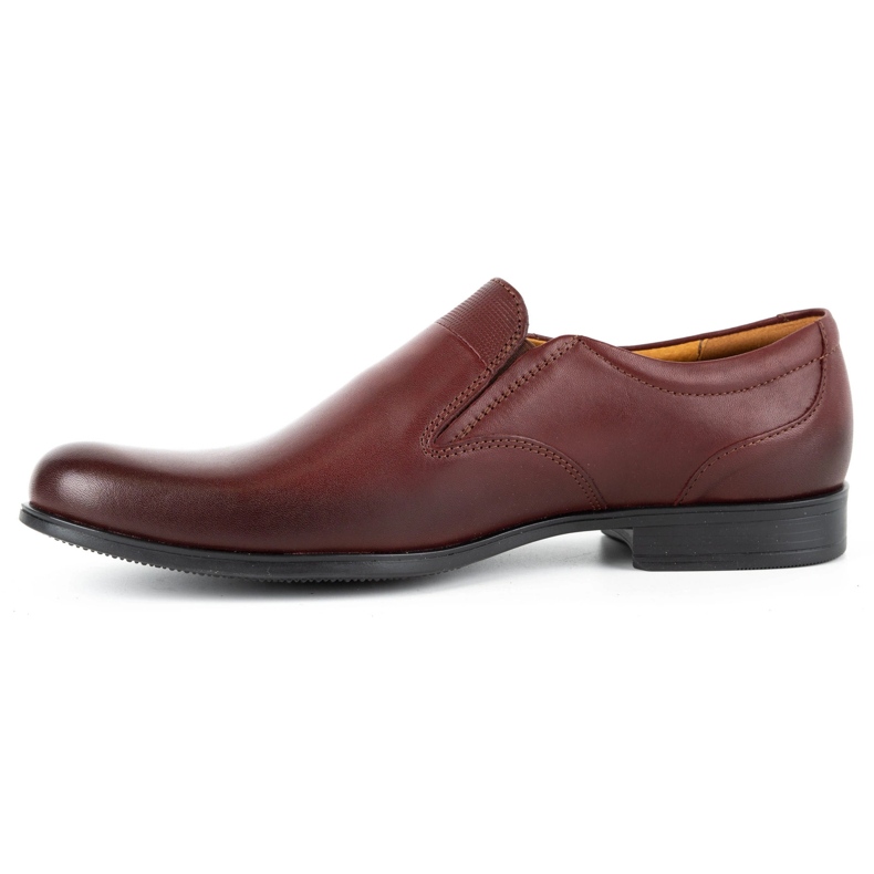Kampol Sapatos masculinos deslizantes 343/17 bordô vermelho 1