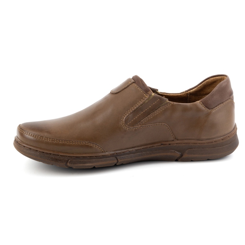 Polbut Sapatos masculinos deslizantes J51 marrons castanho 1