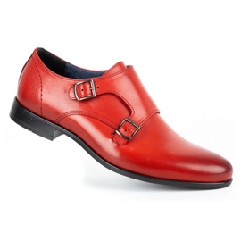 Kampol Sapatos masculinos formais monki 341/39 vermelhos 7