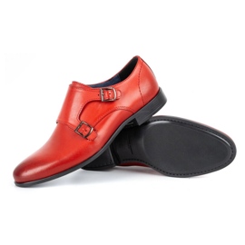 Kampol Sapatos masculinos formais monki 341/39 vermelhos 3