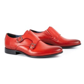 Kampol Sapatos masculinos formais monki 341/39 vermelhos 2