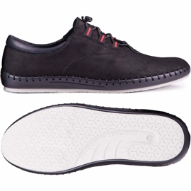 Kampol Sapatos masculinos casuais pretos 337/61 1