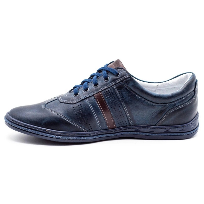 Joker Sapatos de couro masculino 521 azul marinho 1
