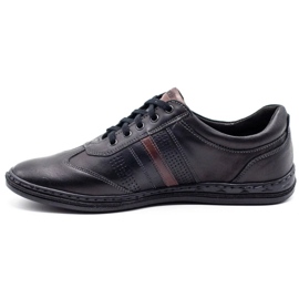 Joker Sapatos de couro masculinos negros 521 preto 1
