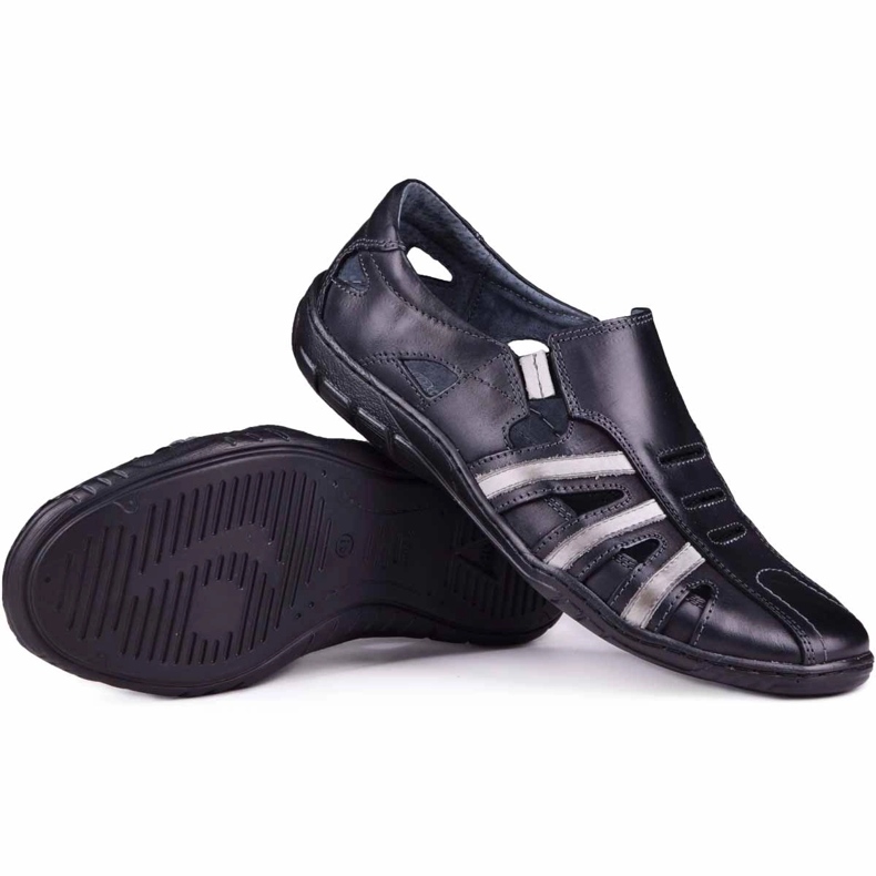 Kampol Sapatos perfurados masculinos para o verão 16/10 pretos 1