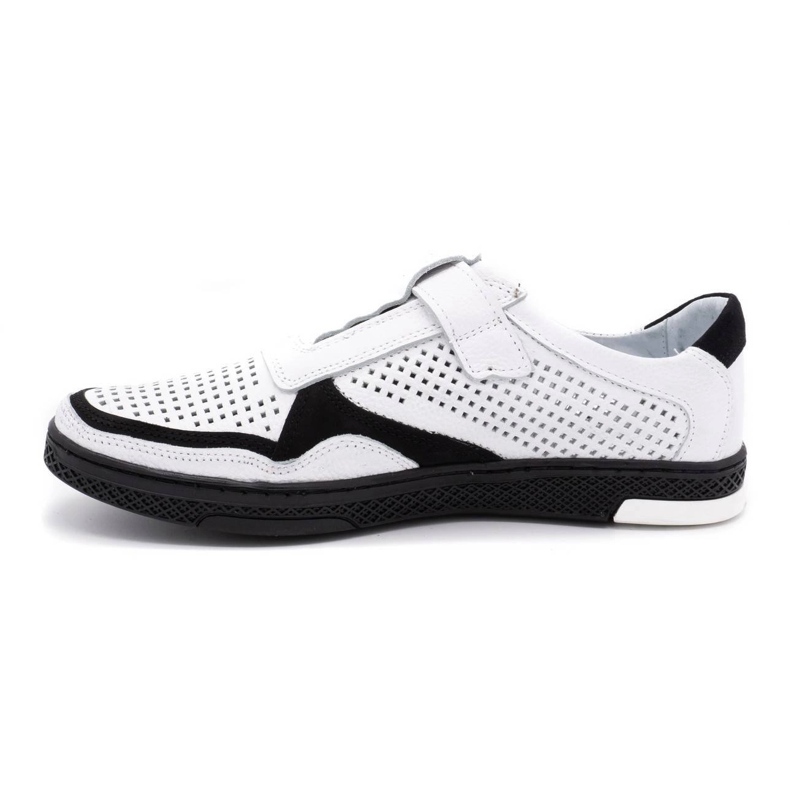 Polbut Sapatos casuais masculinos de couro 2102L branco 1