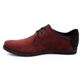 Polbut Sapatos de couro masculino 2103 bordô vermelho 1