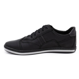 Polbut Sapatos masculinos casuais pretos 1801L 1