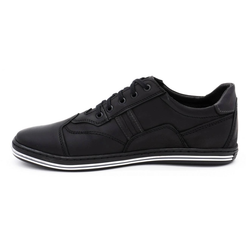 Polbut Sapatos masculinos casuais pretos 1801L 1
