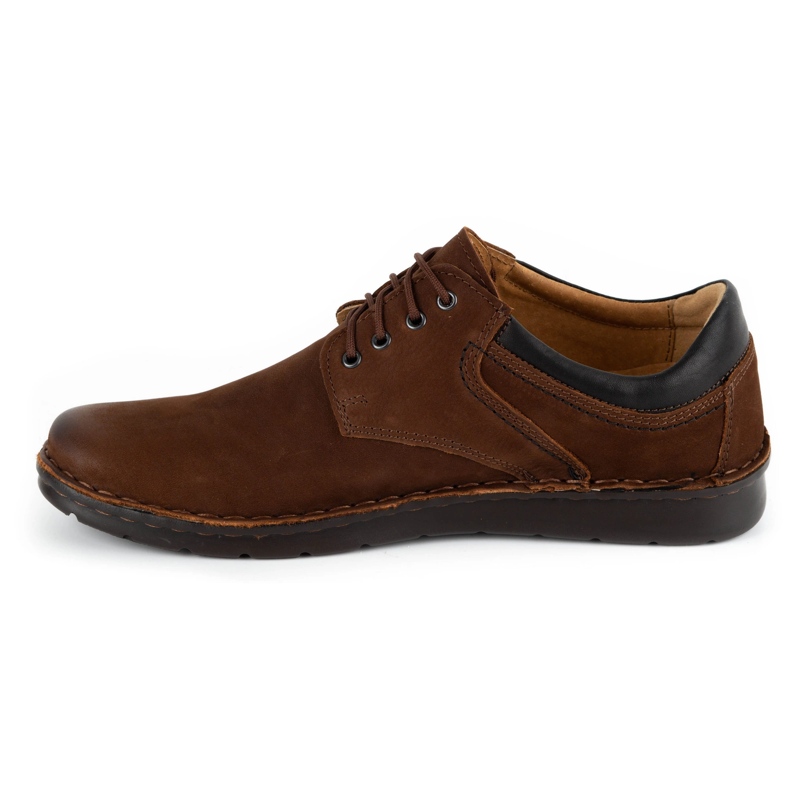 Kampol Sapatos masculinos casuais 11 / BR marrom 1