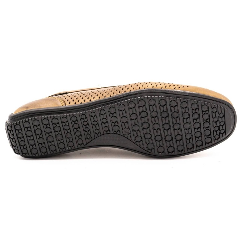 Polbut Mocassins de couro masculino 2105P marrom 1