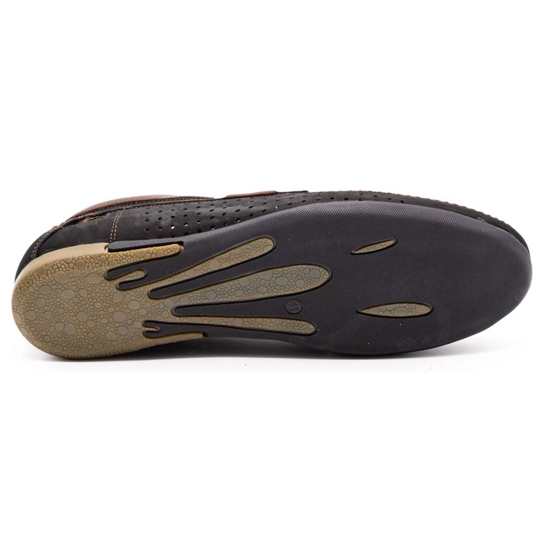 Mario Pala Sapatos vazados masculinos 563 pretos 1