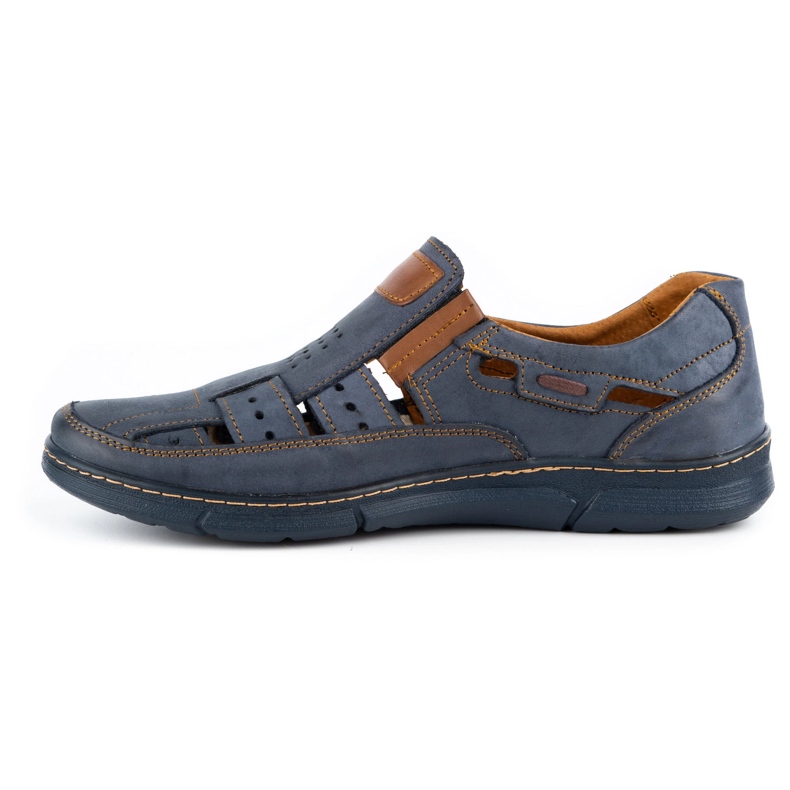 KENT Sapatos abertos 601 masculinos para o verão azul marinho 1