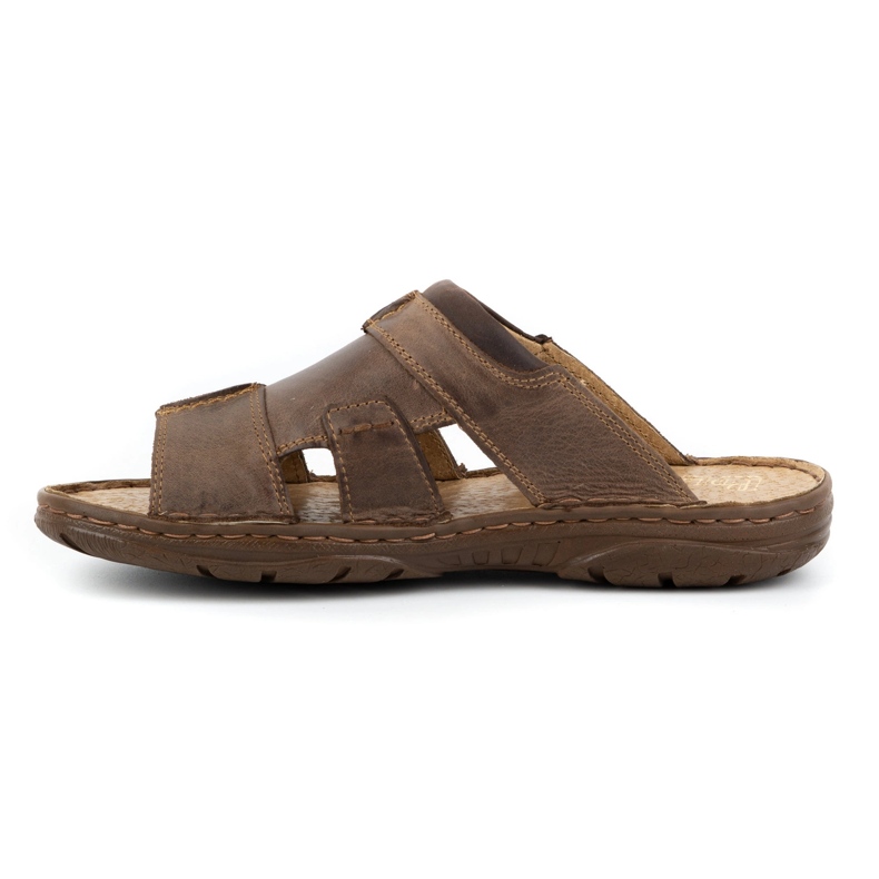 Polbut Chinelos masculinos 358 castanhos marrom 1