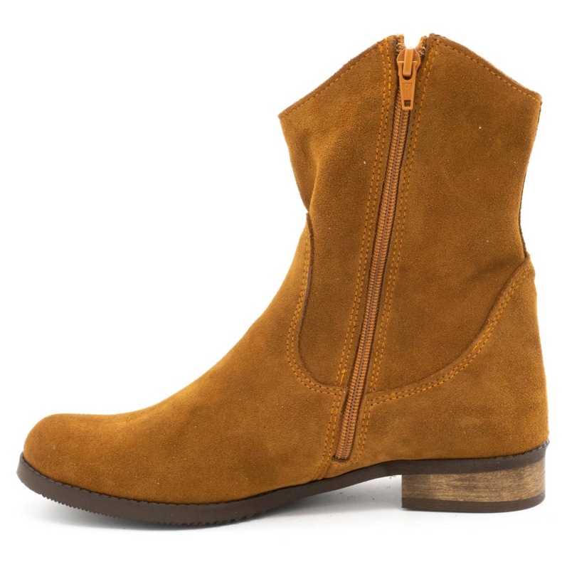 Olivier Botas vermelhas Cassie com bordados femininos marrom 1