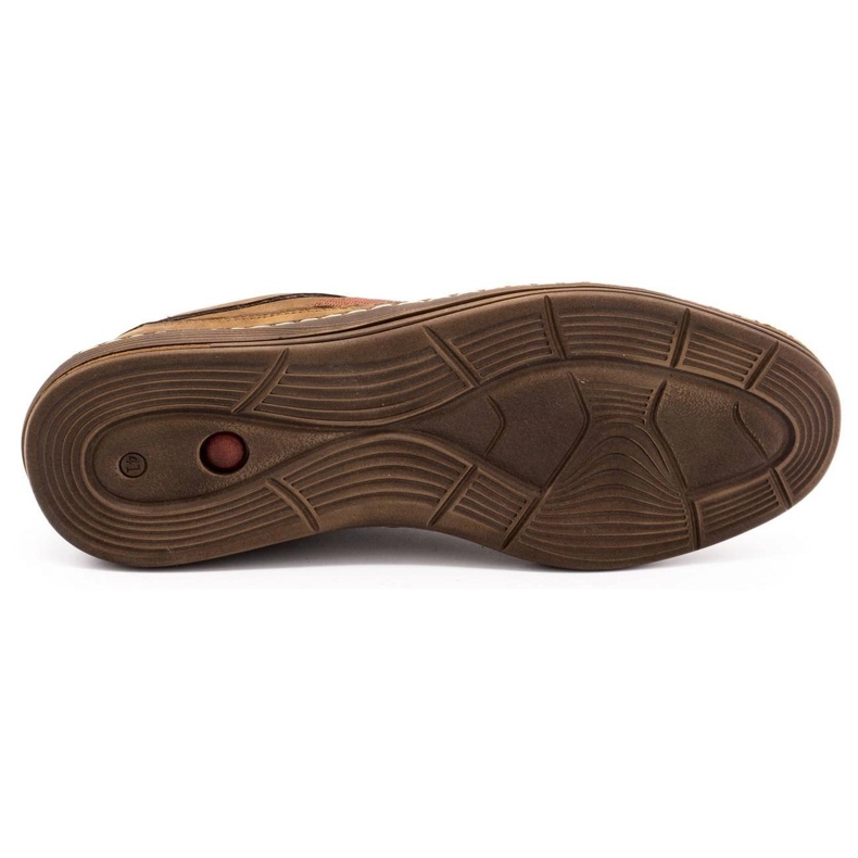 Olivier Sapatos casuais de couro masculino 238GT marrom 1