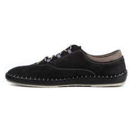 Olivier Sapatos masculinos casuais 312K nobuck preto 1