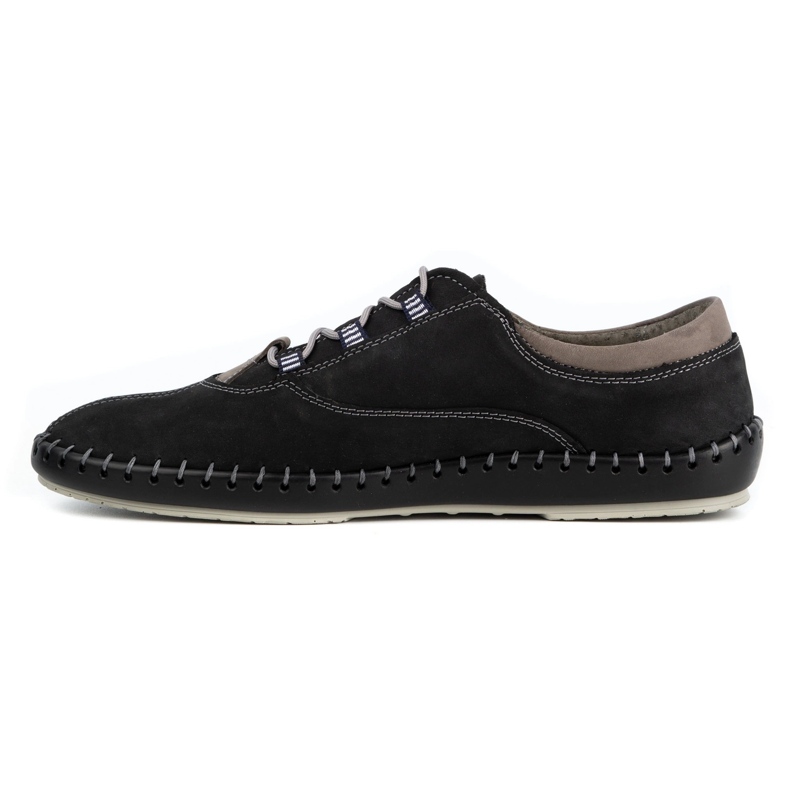 Olivier Sapatos masculinos casuais 312K nobuck preto 1