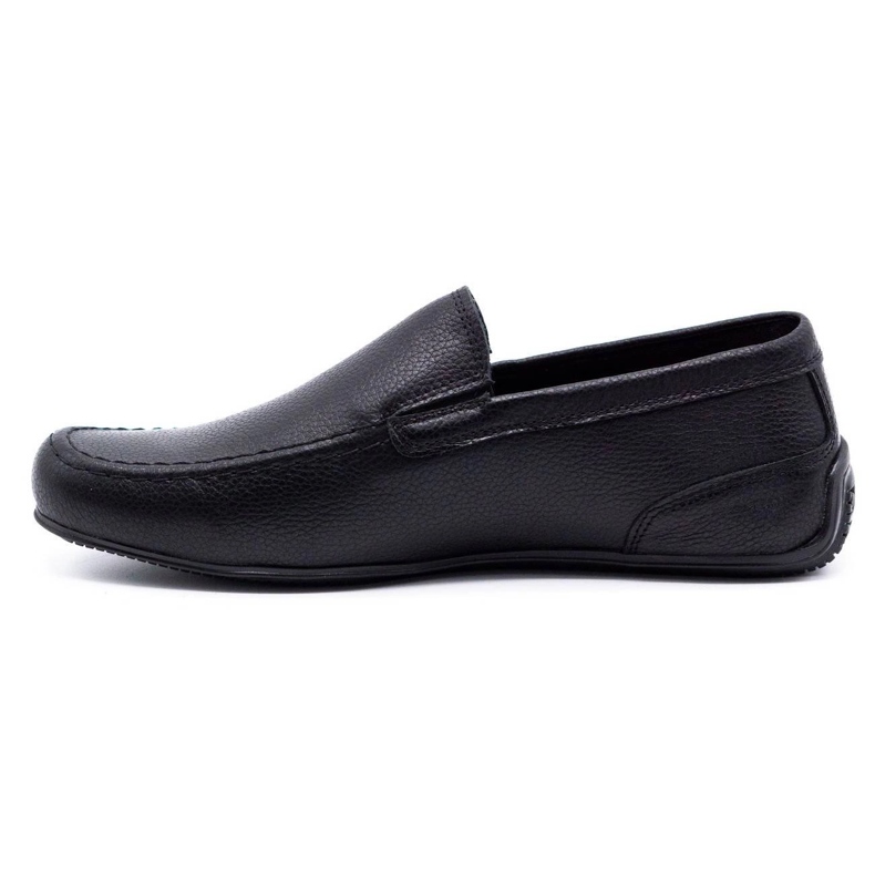Polbut Mocassins de couro masculino 2105 grão preto 1