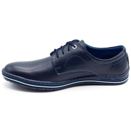 Lukas Sapatos de couro para homens 295LU azul marinho 1