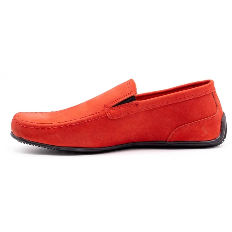 Polbut Mocassins de couro de homem 2105 vermelho 1