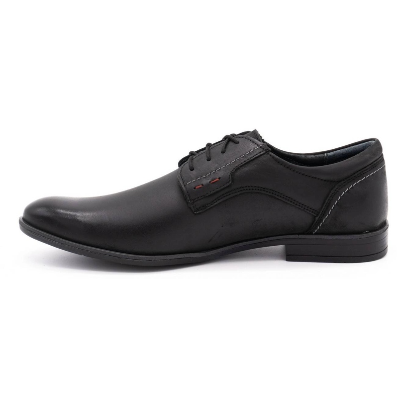 Sapatos masculinos de couro Olivier 305GT preto 1