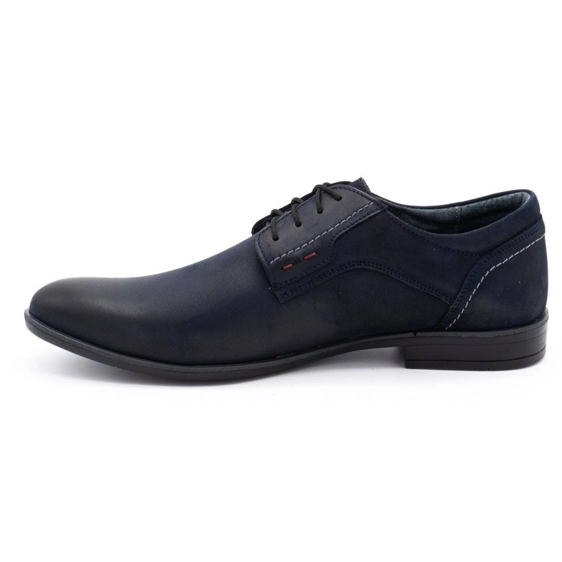 Sapatos masculinos de couro Olivier 305GT azul marinho 1