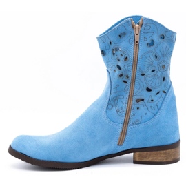 Olivier Botas azuis transparentes confortáveis ​​da Jess azul 1