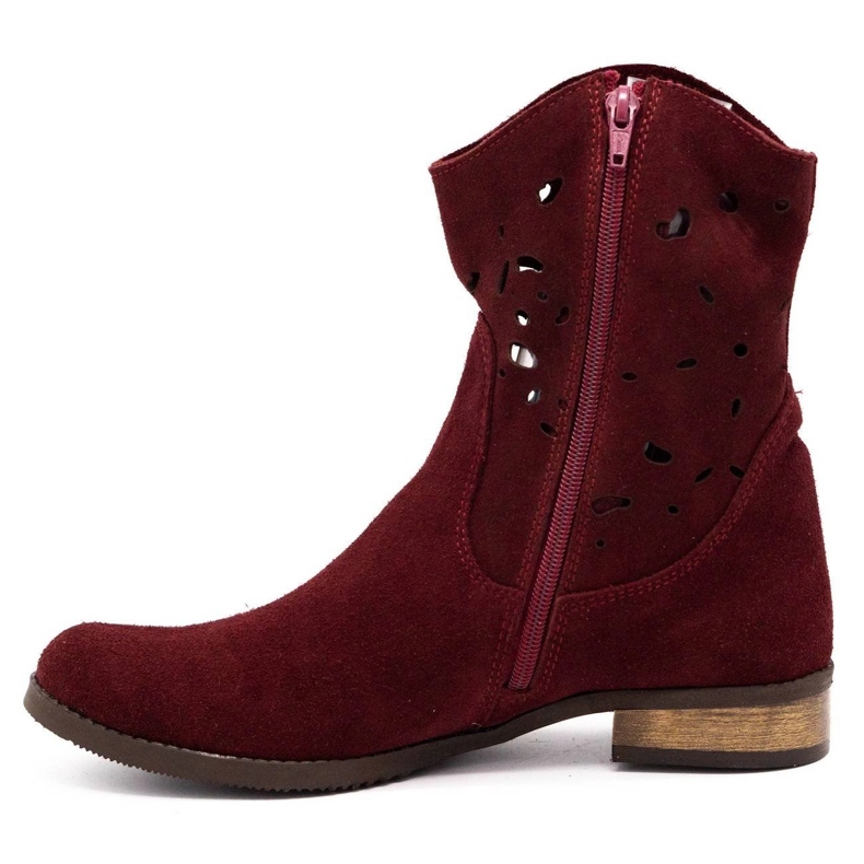 Olivier Botas Jess bordô cor de vinho confortáveis vermelho 1