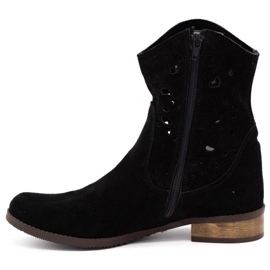 Olivier Botas jeans pretas confortáveis ​​da Jess preto 1