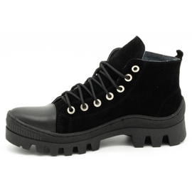 Polbut Botas femininas de couro D1 pretas preto 1