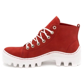 Polbut Botas femininas de couro D1 vermelhas vermelho 1
