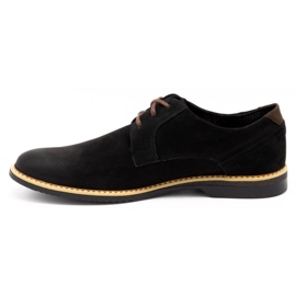 KOMODO Sapatos casuais masculinos de couro 859L pretos 1