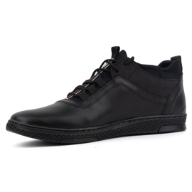 Polbut Sapatos de inverno masculinos K27F em lã preta preto 1