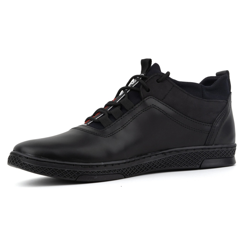 Polbut Sapatos de inverno masculinos K27F em lã preta preto 1