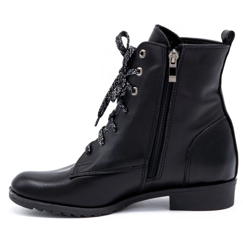 Olivier Botas femininas de couro 2190 pretas preto 1