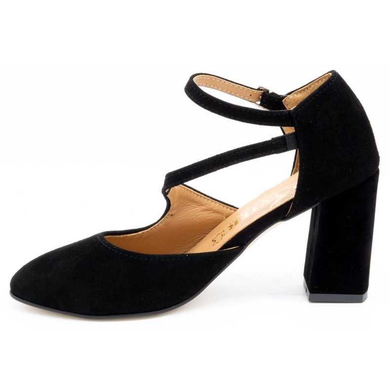 Olivier Sapatos de couro feminino no post 2211 nobuck preto 1
