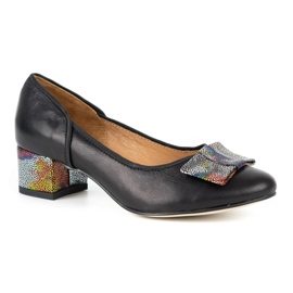 Olivier Sapatos femininos de salto alto em couro 2261 preto 1